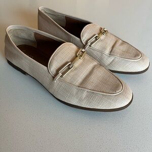 Franco Sarto Tan Natural Loafers with Gold Accent